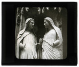 Cathédrale Notre-Dame de Chartres (Eure-et-Loir), porche nord, portail gauche, "La Visitation".