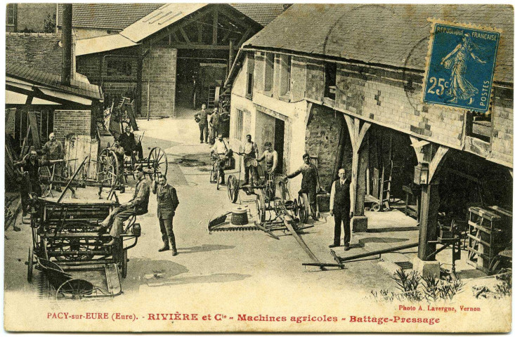 Pacy-sur-Eure. Rivière et Cie - Machines agricoles - Battage-Pressage.