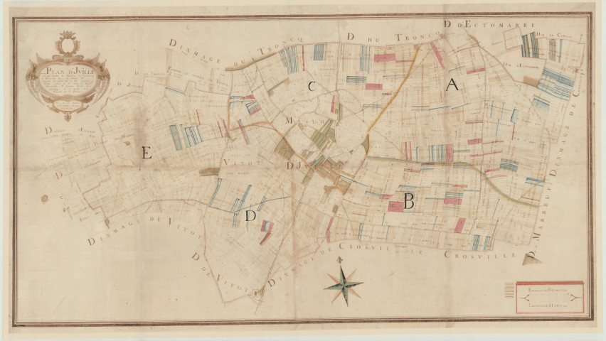 Iville - "Plan d'Iville fait par ordre du comte de Blosseville …".*