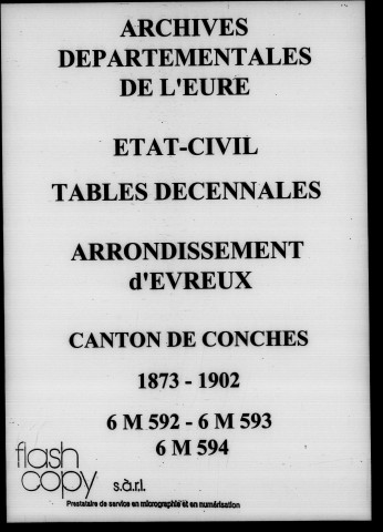 Canton de Conches, 1873-1902