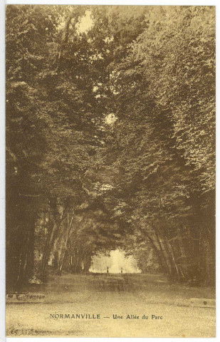 Normanville. Une Allée du Parc.
