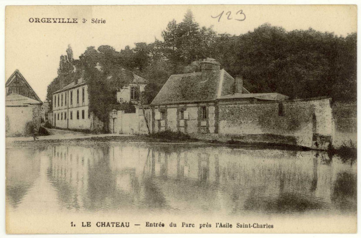 Caillouet-Orgeville. Le Château- Entée du Parc près l'Asile Saint-Charles.