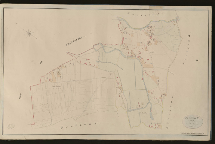 Beaumont-le-Roger. Section E _ de Vieilles _ Feuille Unique