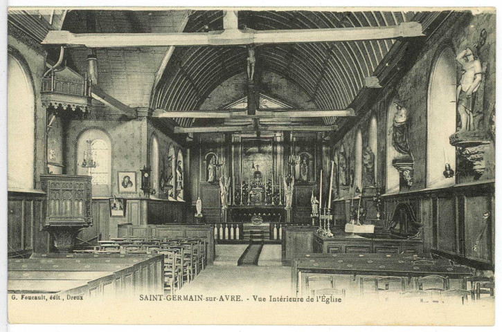 Saint-Germain-sur-Avre. Vue Intérieure de l'Eglise.