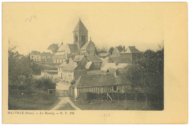 Hauville. Le Bourg.
