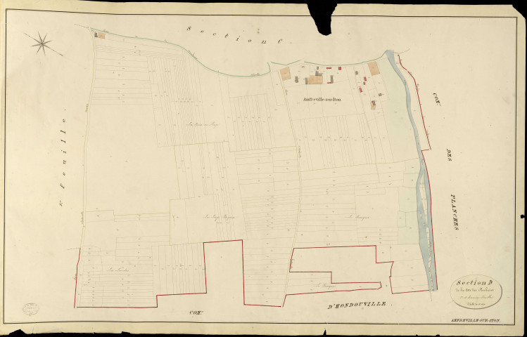 Amfreville-sur-Iton. Section D _ de la Côte des Roulières _ 2e et dernière Feuille