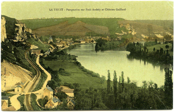 Thuit (Le). Perspective sur Petit-Andely et Château-Gaillard.