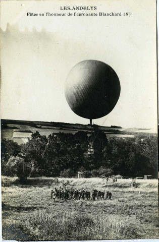 Andelys (Les). Fête en L'Honneur de l'Aéronaute Blanchard - Plateau de Mantelle-Aviation.