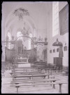Maître-autel réalisé par Simon Pfaffenhoffen avec anges en plomb doré en adoration de l'abbaye de Valloires (Somme). Idem 7403.