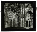 Cathédrale Saint-Étienne de Bourges (Cher), portails ouest, portes de la Vierge et de Saint-Guillaume.
