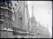 Détail de la façade du palais de justice de Rouen (Seine-Maritime).