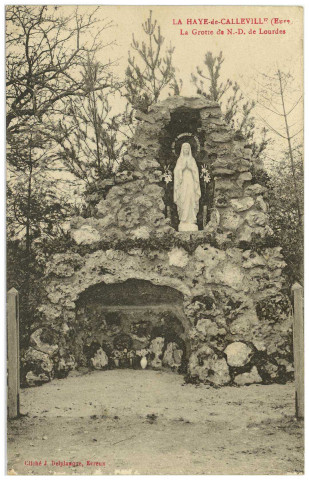 Haye-de-Calleville (La). La Grotte de N. -D. De Lourdes.
