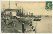 Saint-Pierre-du-Vauvray. Paysage animé au bord de la Seine.
