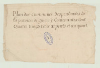 Giverny – Chapelle-Saint-Ouen – Sainte-Geneviève-Lès-Gasny - "Plan des communes despendantes de la paroisse de Giverny". *