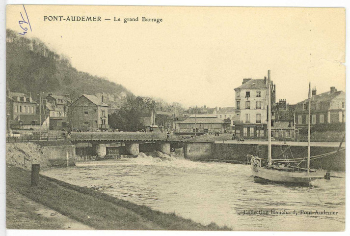 Pont-Audemer. Le Grand Barrage.