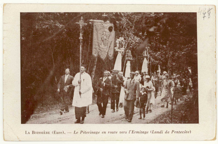 Boissière (La). Le Pèlerinage en route vers l'Ermitage (Lundi de Pentecôte).