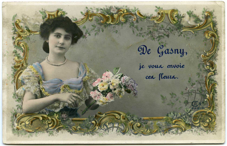 Gasny. De Gasny, je vous envoie ces fleurs.