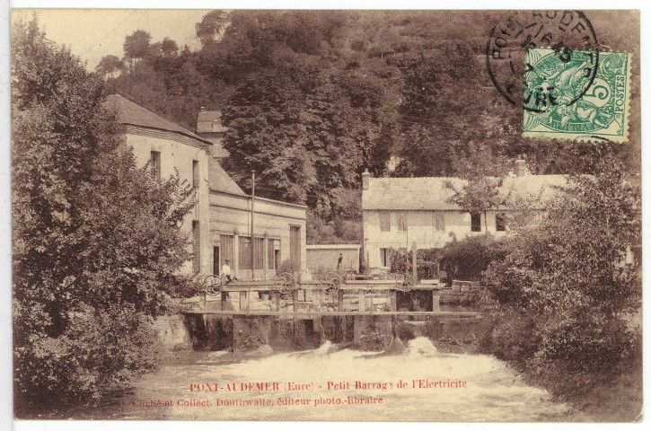 Pont-Audemer. Petit Barrage de l'Electricité.