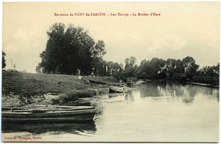 Damps (Les). Environs de Pont-de-l'Arche. - Les Damps. - La Rivière d'Eure.