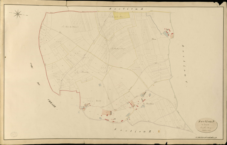 Saint-Denis-du-Béhélan. Section D _ de Limeux _ Feuille Unique