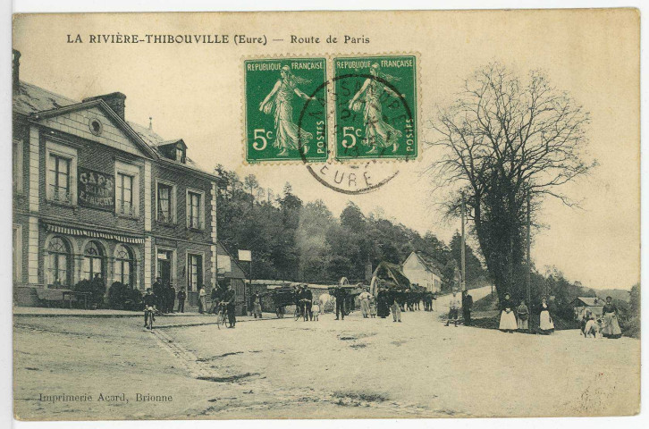 Fontaine-la-Soret. La Rivière Thibouville Route de Paris.
