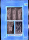 "Histoire générale du diocèse d'Évreux" du chanoine Bonnenfant tome I, planche XXI peinture d'antependium et partie de retable de l'église de Sainte-Marguerite-de-l'Autel (Eure) et bénitier de Manthelon (Eure).