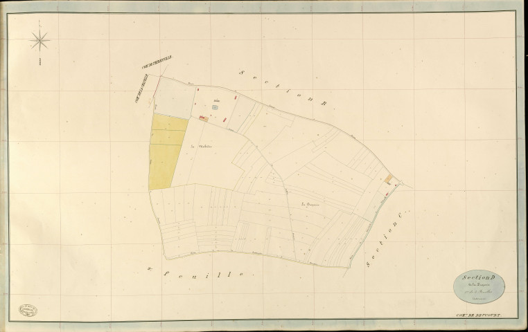 Drucourt. Section D _ de la Duquerie _ 1re de 3 Feuilles
