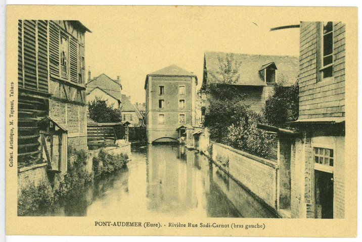 Pont-Audemer. Rivière Rue Sadi-Carnot (bras gauche).