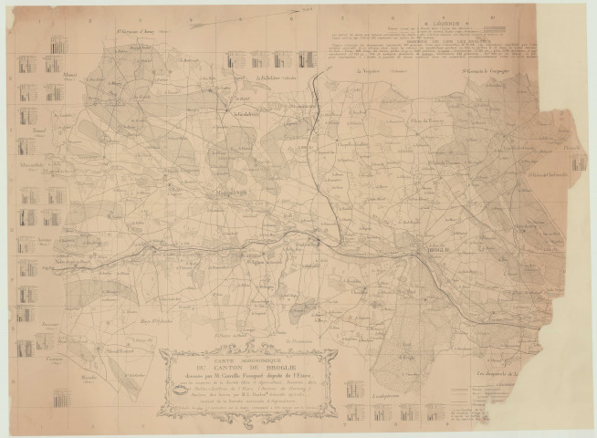 Carte agronomique des cantons de l'arrondissement de Bernay Broglie