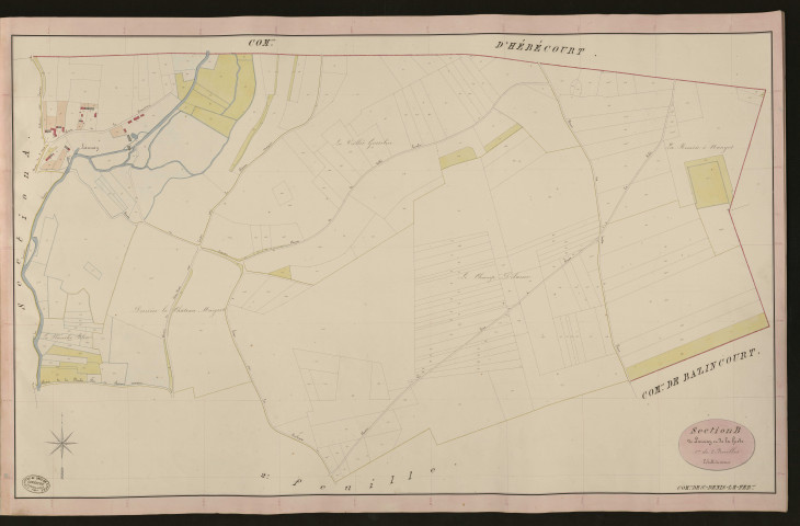 Saint-Denis-le-Ferment. Section B _ de Launay et de la Grode _ 1re de 2 Feuilles