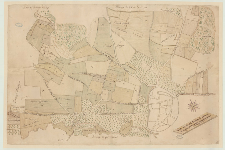 Neufchâtel-en-Bray (Seine-Maritime) - "Plan de la seigneurie de Saint-Vincent de Nogent". *