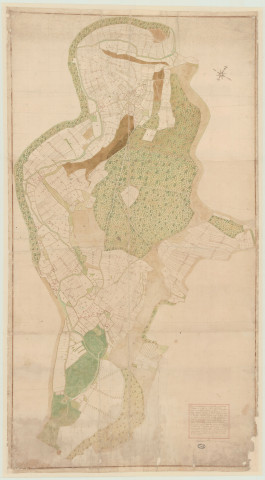 Gaudreville-la-Rivière - "Plan de la paroisse, terre et seigneurie de Gaudreville-la Rivière et du fief de La Haies…". *