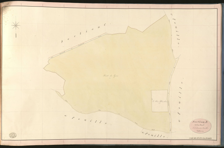Lyons-la-Forêt. Section D _ de Croix-Mesnil _ 5e et dernière Feuille