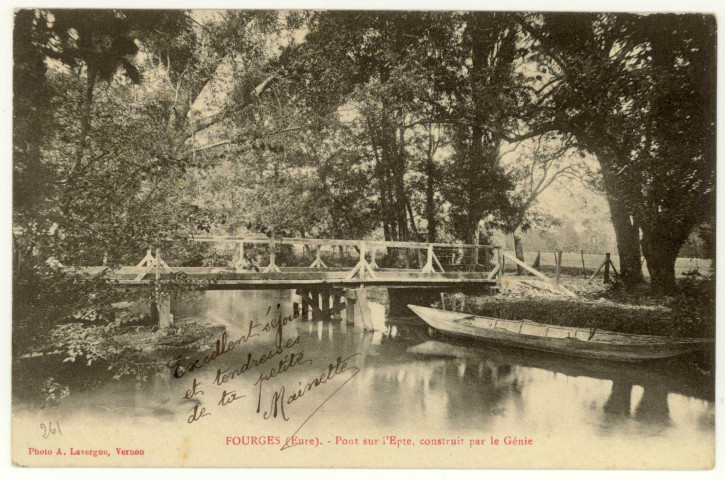 Fourges. Pont sur l'Epte, construit par le Génie.