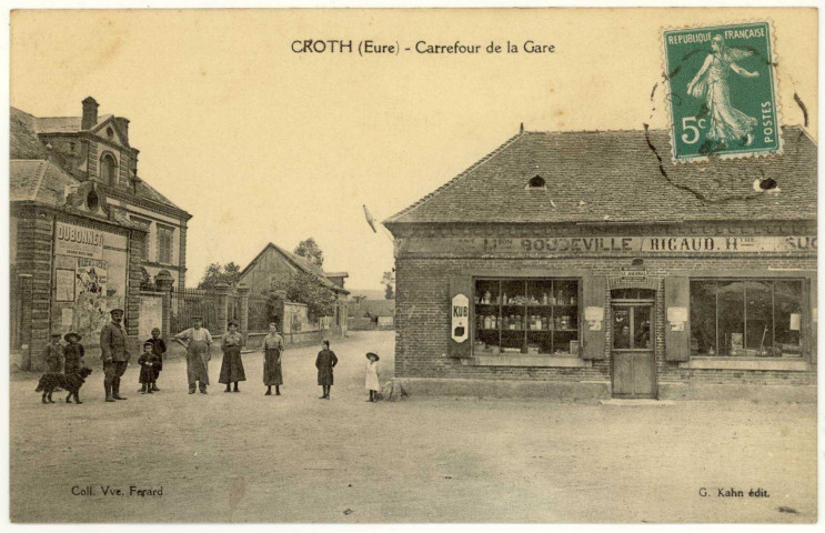 Croth. Vue prise Carrefour du Boulevard de la Gare.