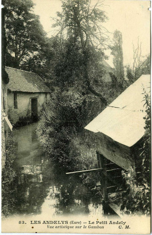 Andelys (Les). Petit Andely - Vue artistique sur le Gambon.