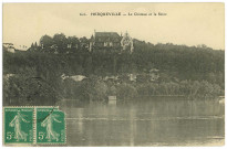 Herqueville. Le Château et la Seine.