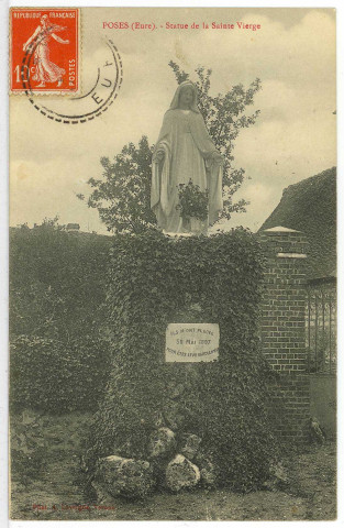 Poses. Statue de la Sainte Vierge.