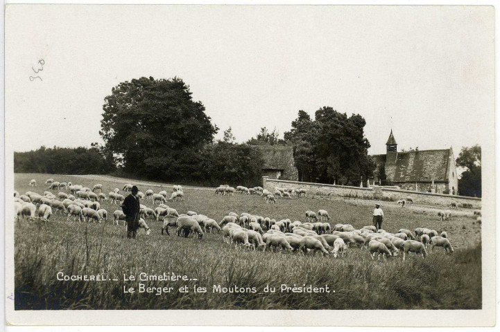 Houlbec. Le Cimetière Le Berger et les Moutons du Président.