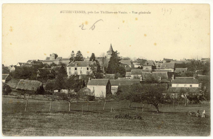Authevernes. Vue générale.