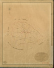 Parville. Tableau d'assemblage _ du Plan Parcellaire de la Commune de Parville _ Canton de Evreux (nord) - Evreux - Eure. _ Terminé sur le Terrain le 22 Janvier 1841 , sous l'administration de M. de Monicault, Préfet _ M. Coquet, Maire _ sous la Direction de M. Garnier, Directeur des Contributions directes _ M. Le Fébure, Géomètre en Chef. _ Par M. Drouet, Géomètre de 1re classe.