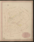 Hébécourt. Tableau d'assemblage du Plan Parcellaire de la Commune d'Hébécourt. _ Canton de Gisors - Andelys - Eure. _ Terminé sur le terrain le 10 septembre 1840, sous l'administration de M. de Monicault, Préfet - M. Chevallier, Maire et sous la direction de M. Garnier, Directeur des Contributions directes. _ M. Le Fébure, Géomètre en Chef. _ Par M. Girard, Géomètre de 1re classe