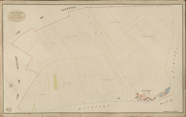 Couture (La). Section A _ de la Viéville _ 1re de 2 Feuilles