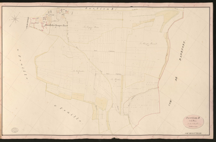 Douville-sur-Andelle. Section B _ de la Plaine _ 1re de 3 Feuilles