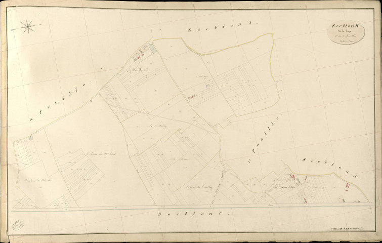 Seez-Mesnil. Section B _ de la Laye _ 2e de 3 Feuilles