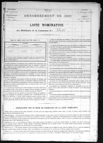 VENTES(LES) 1921