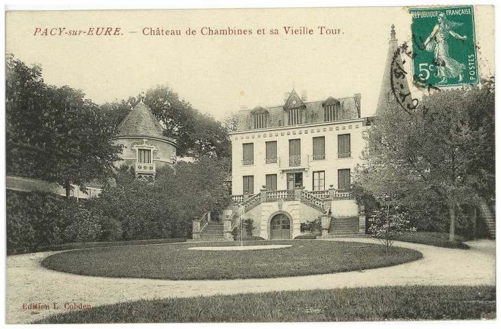 Hécourt. Pacy-sur-Eure - Château de Chambines et sa Vieille Tour.