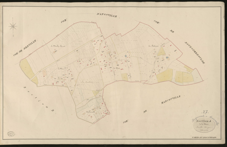 Saint-Denis-de-Bosguérard. Section A _ de la Mare _ Feuille Unique