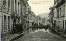 Andelys (Les). Crue de la Seine, Janvier 1910 - Petit Andely -Grande rue.