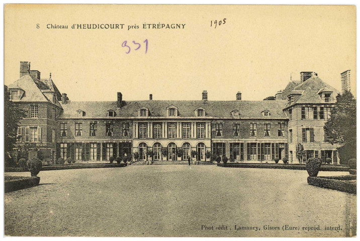 Heudicourt. Château d'Heudicourt près Etrépagny.